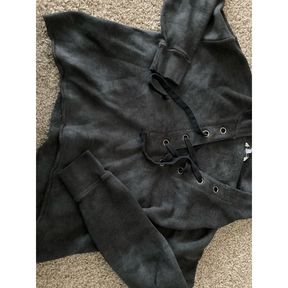 Dark gray Cropped American Eagle hoodie